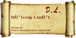 Délczeg Lipót névjegykártya